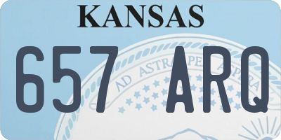 KS license plate 657ARQ