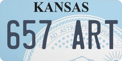 KS license plate 657ART