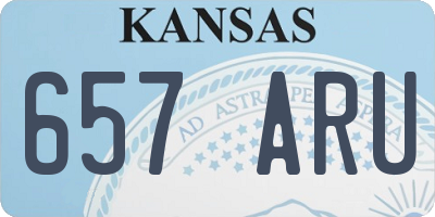KS license plate 657ARU