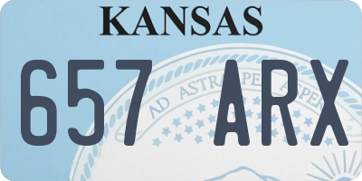 KS license plate 657ARX