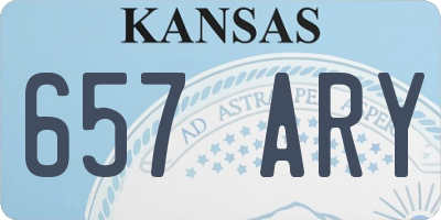 KS license plate 657ARY