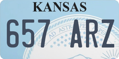 KS license plate 657ARZ