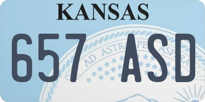 KS license plate 657ASD