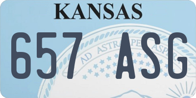 KS license plate 657ASG