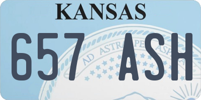 KS license plate 657ASH