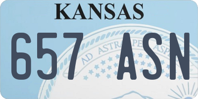 KS license plate 657ASN