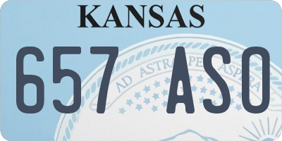 KS license plate 657ASO