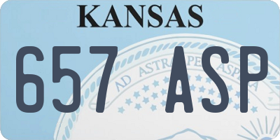 KS license plate 657ASP