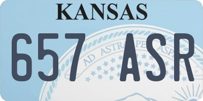 KS license plate 657ASR