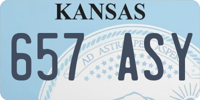 KS license plate 657ASY