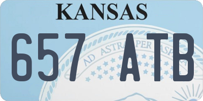 KS license plate 657ATB