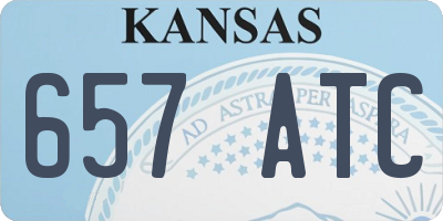 KS license plate 657ATC