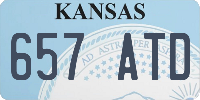 KS license plate 657ATD