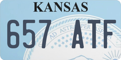KS license plate 657ATF