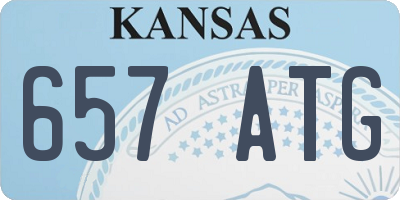 KS license plate 657ATG