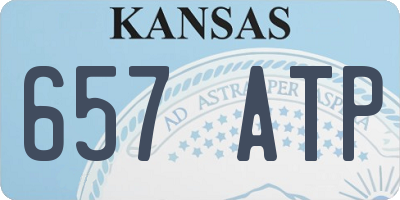 KS license plate 657ATP