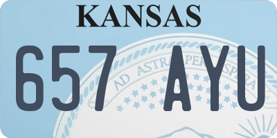 KS license plate 657AYU