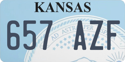 KS license plate 657AZF