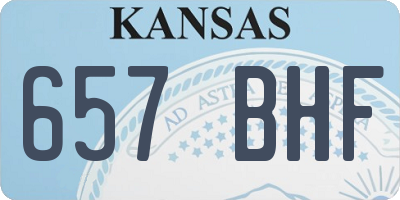 KS license plate 657BHF