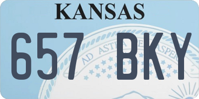 KS license plate 657BKY