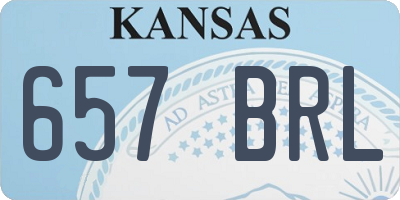 KS license plate 657BRL