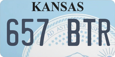 KS license plate 657BTR