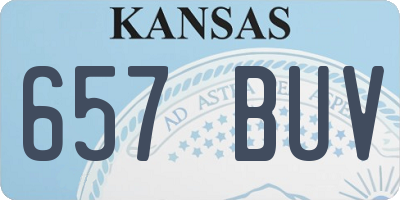 KS license plate 657BUV