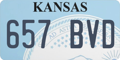 KS license plate 657BVD