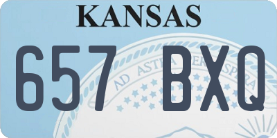 KS license plate 657BXQ