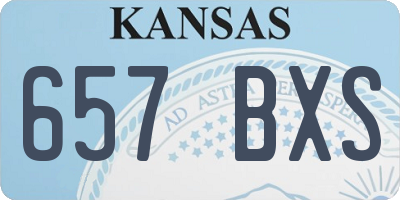 KS license plate 657BXS