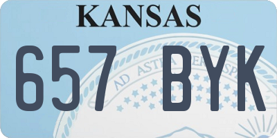 KS license plate 657BYK