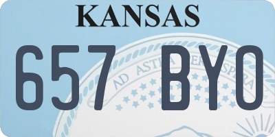KS license plate 657BYO