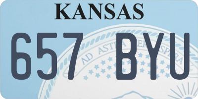 KS license plate 657BYU