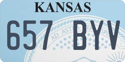 KS license plate 657BYV