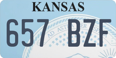KS license plate 657BZF