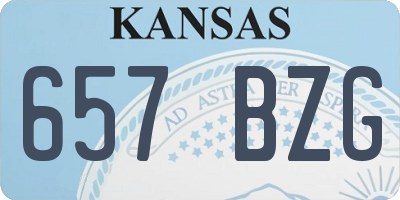 KS license plate 657BZG