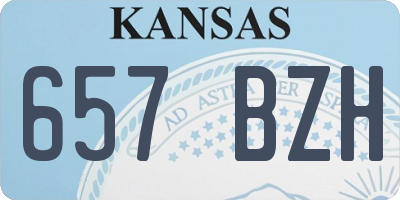 KS license plate 657BZH