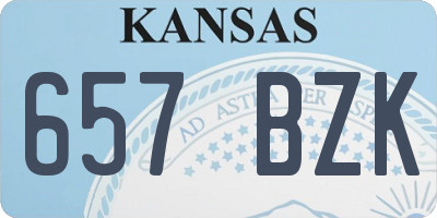 KS license plate 657BZK