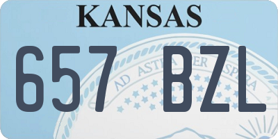KS license plate 657BZL