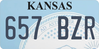 KS license plate 657BZR
