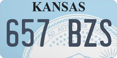 KS license plate 657BZS