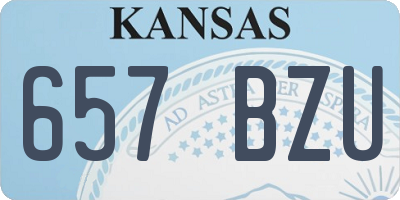 KS license plate 657BZU