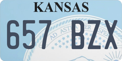 KS license plate 657BZX