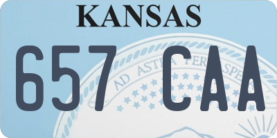 KS license plate 657CAA