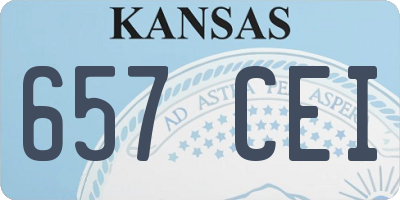 KS license plate 657CEI
