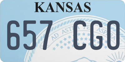 KS license plate 657CGO