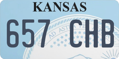 KS license plate 657CHB