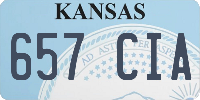 KS license plate 657CIA