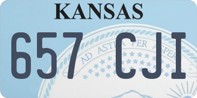 KS license plate 657CJI