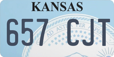 KS license plate 657CJT